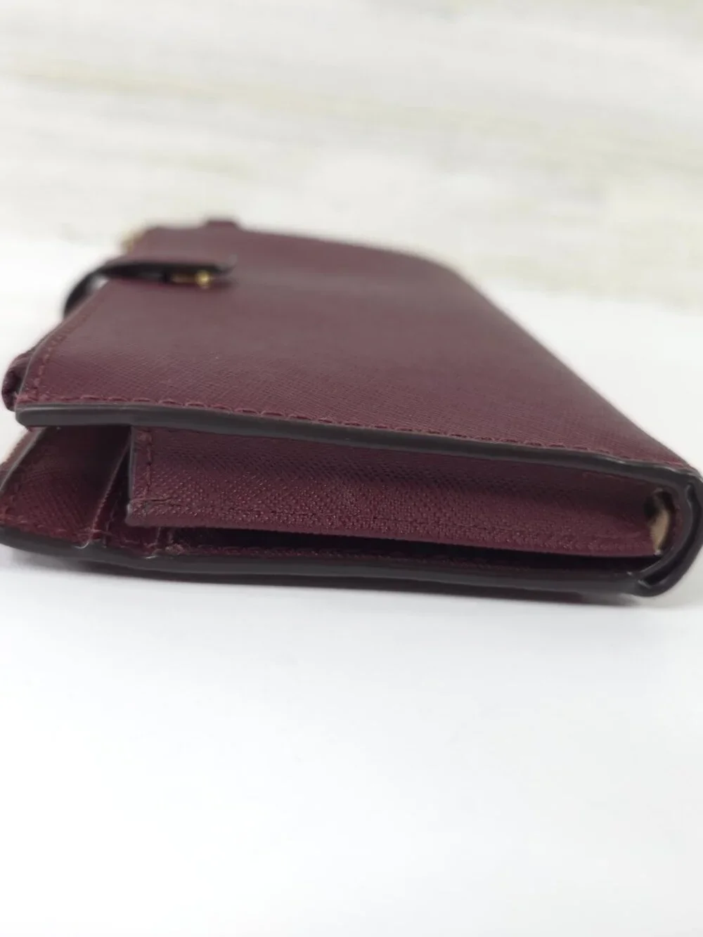 MICHAEL KORS Jet Set Double Zip Wallet Merlot Leather *NO WRISTLET* *VGC* MK....